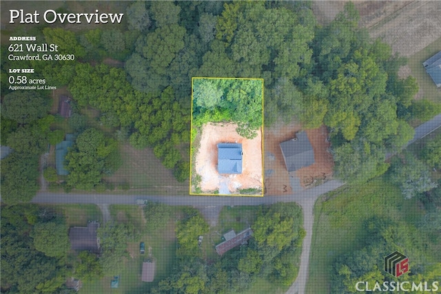 birds eye view of property