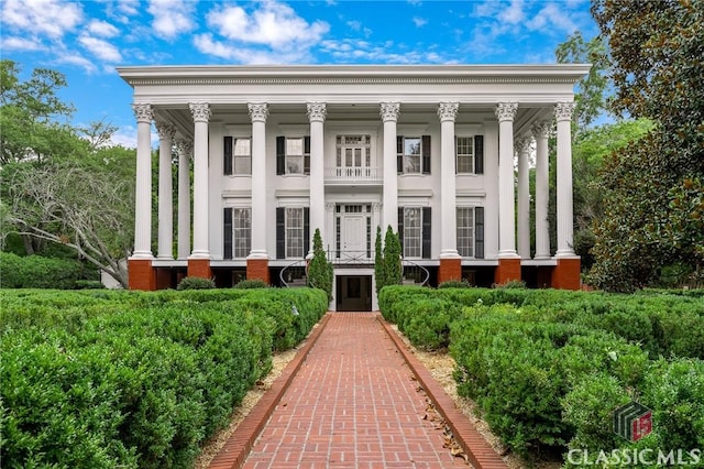 view of greek revival inspired property