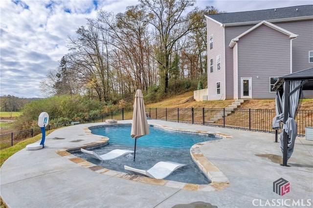 view of pool with a patio