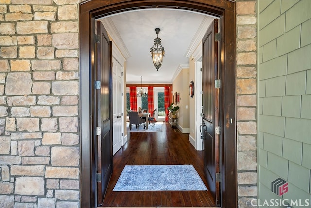 view of exterior entry with french doors and covered porch