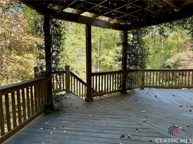 deck with a gazebo