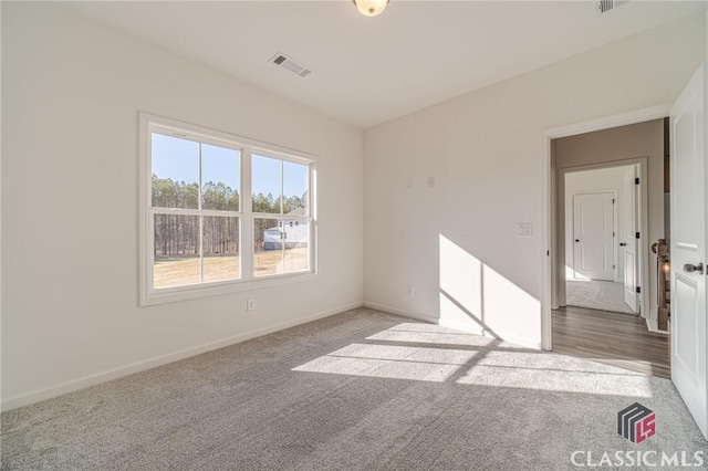 view of carpeted empty room