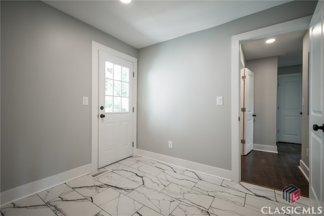 interior space with light wood-type flooring