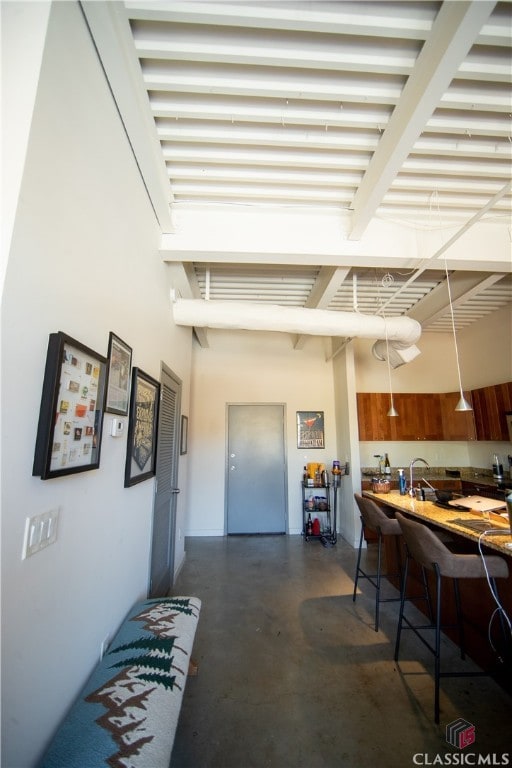 interior space with sink