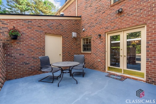 view of patio / terrace with french doors