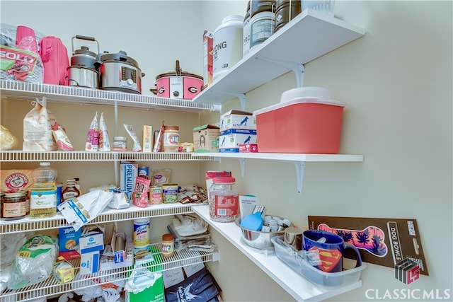 view of pantry