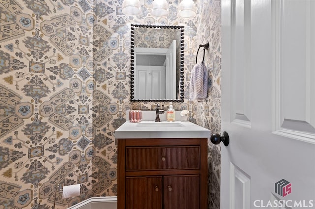 bathroom with vanity