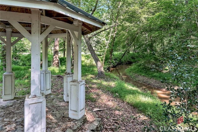 view of yard featuring a gazebo