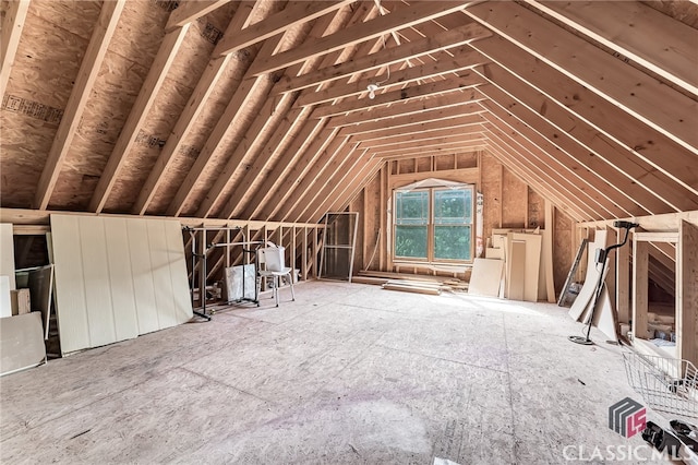 view of attic