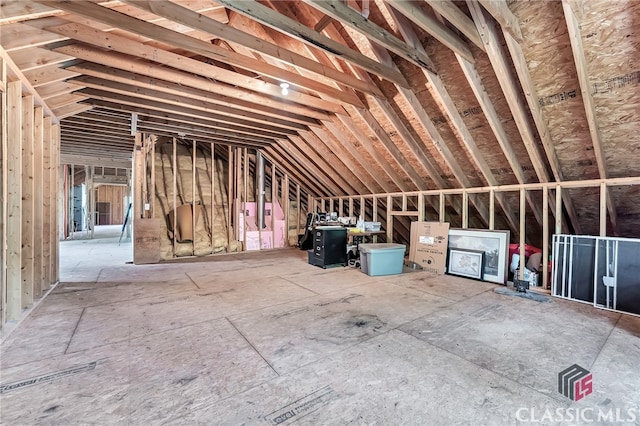 view of attic