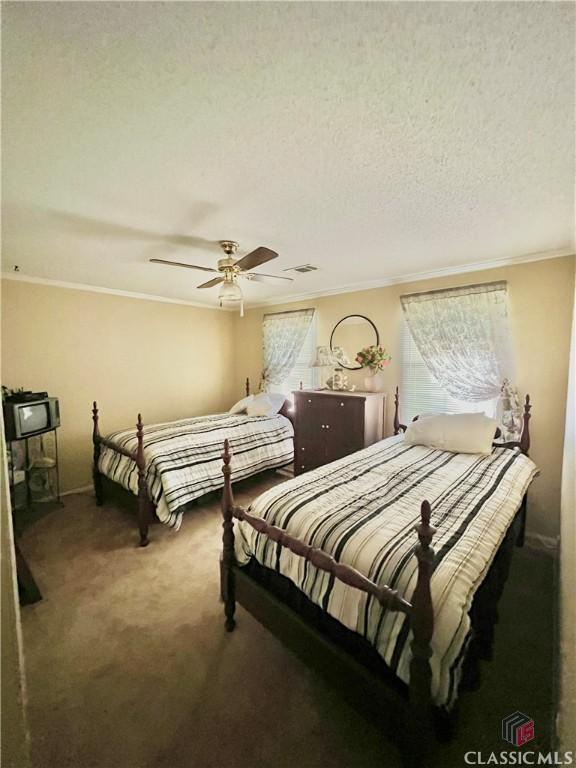 384 Arrowhead Trl Unit 4, Eatonton, GA 31024 - bedroom with ceiling fan, ornamental molding, and carpet