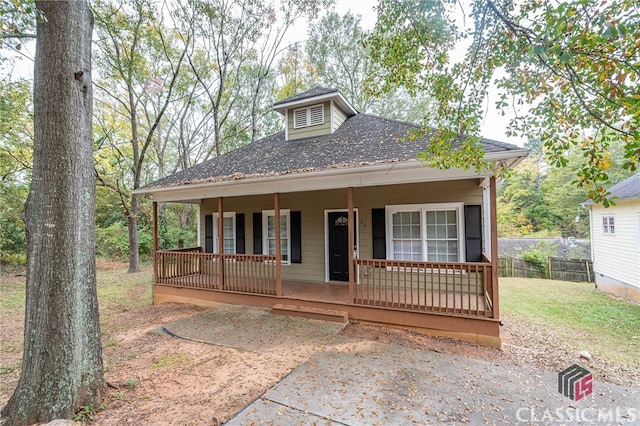 bungalow-style house featuring a porch