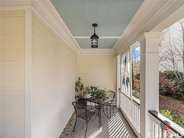 balcony with covered porch