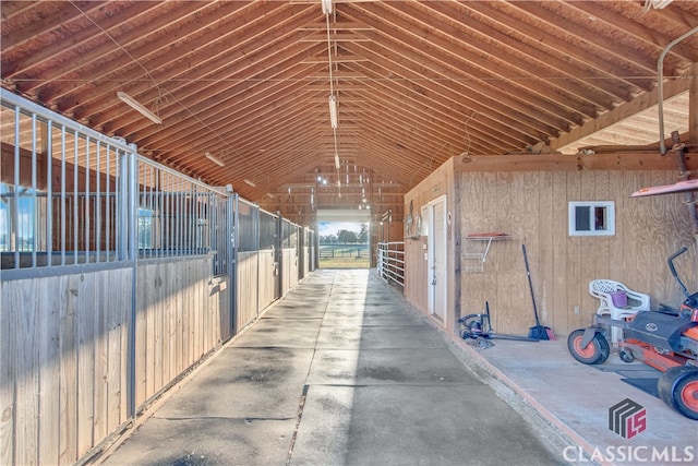 view of horse barn