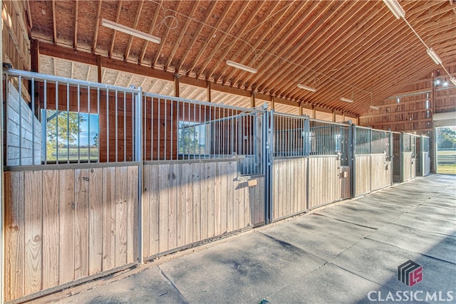 view of horse barn