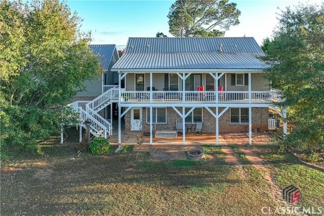 exterior space featuring covered porch