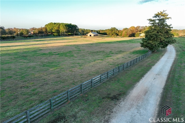 view of community featuring a rural view