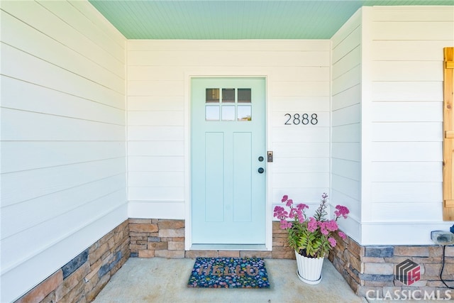 view of doorway to property