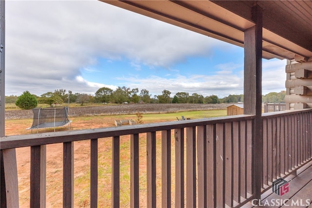 balcony with a rural view