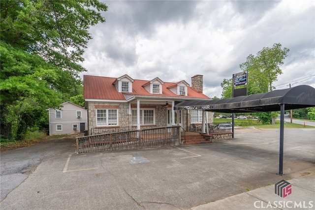 view of front of property with a porch