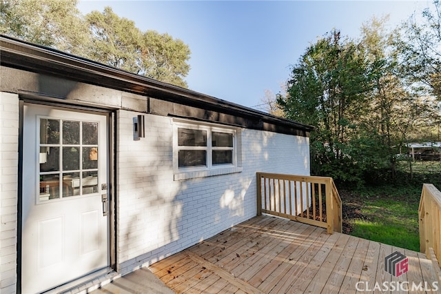 view of wooden deck