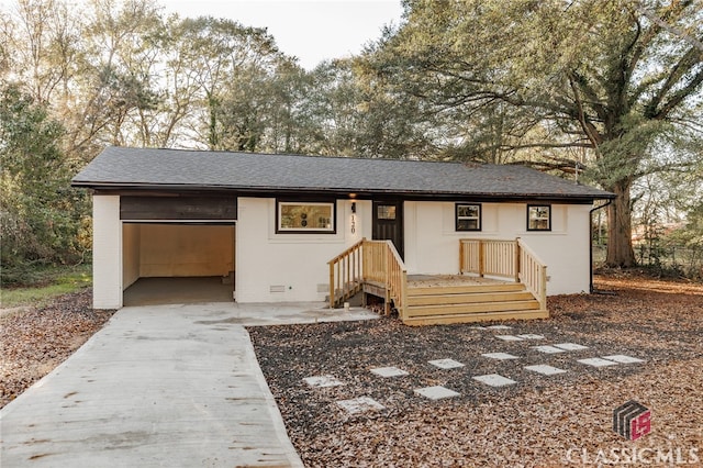 view of ranch-style home