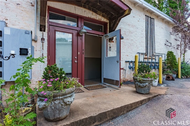 view of doorway to property