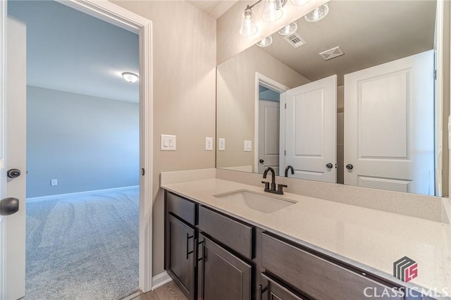 bathroom featuring vanity