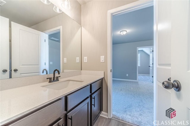 bathroom featuring vanity