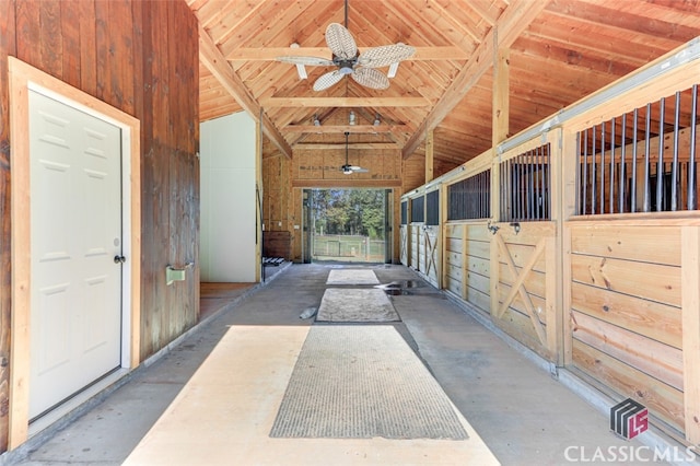 view of horse barn