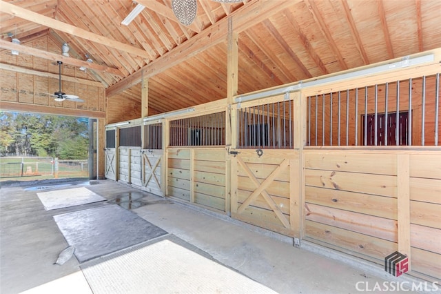 view of horse barn