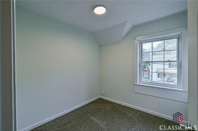 bonus room featuring carpet floors and lofted ceiling