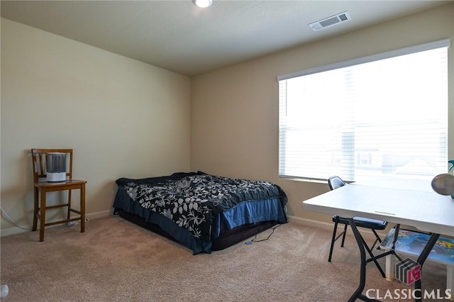 view of carpeted bedroom