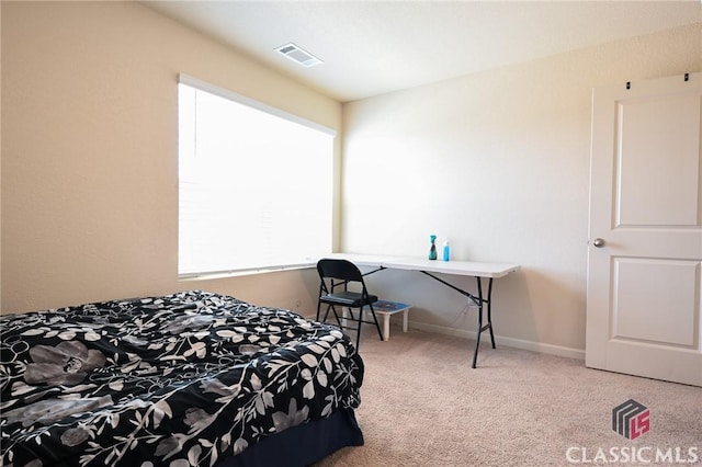 view of carpeted bedroom