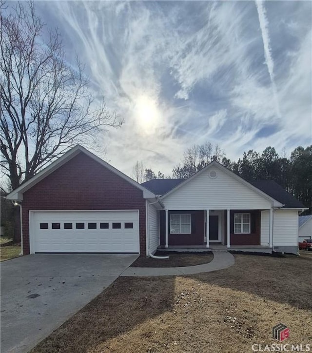 ranch-style house with a garage