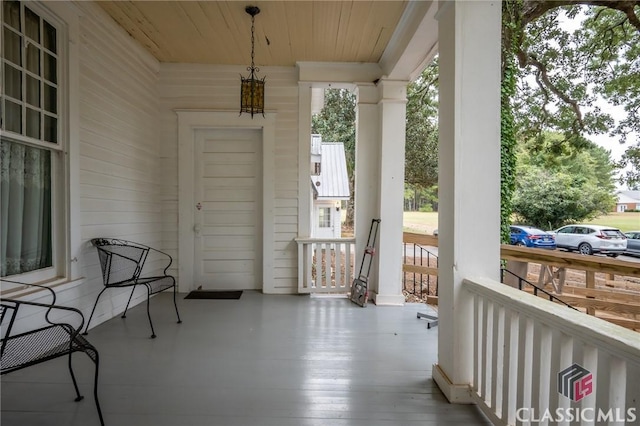 view of patio with covered porch