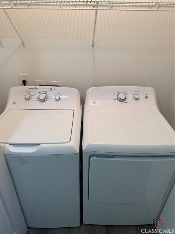 laundry area featuring separate washer and dryer