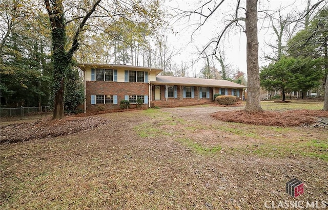 view of split level home