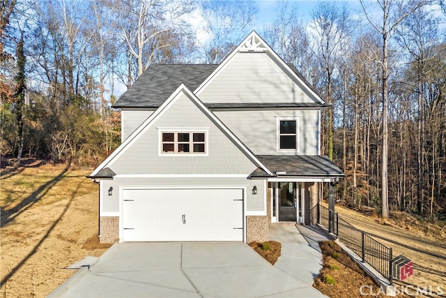 front of property featuring a garage