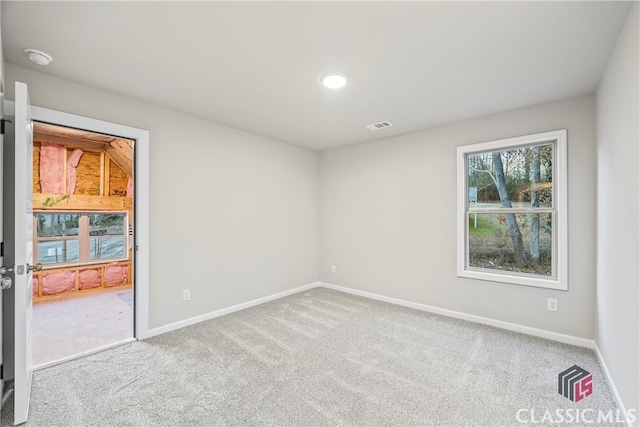 view of carpeted empty room