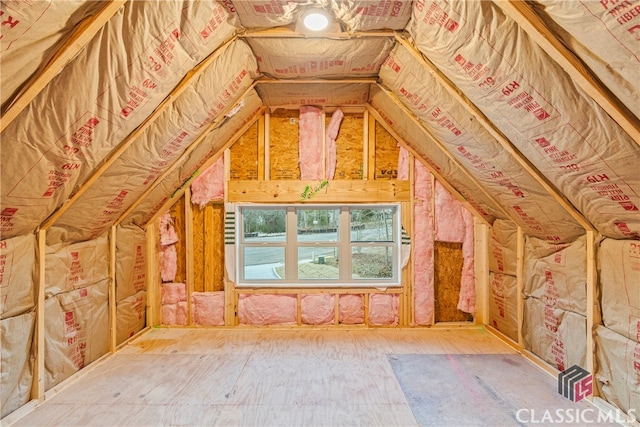 view of attic