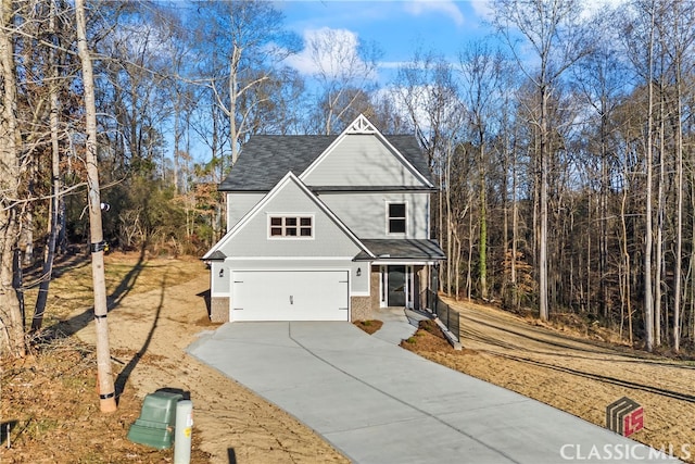 front facade featuring a garage