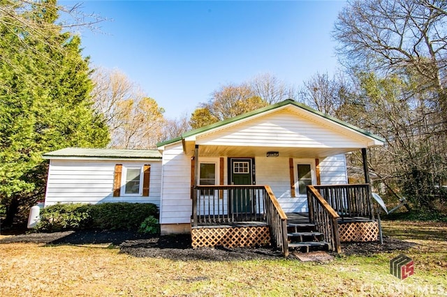 bungalow-style house with a porch