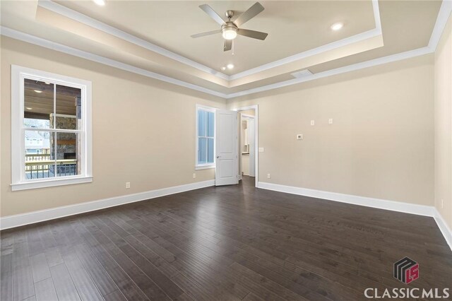 1745 Silo Bnd Unit 16, Watkinsville, GA 30677 - spare room with dark wood-style floors and a raised ceiling