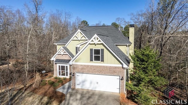 craftsman-style home featuring a garage