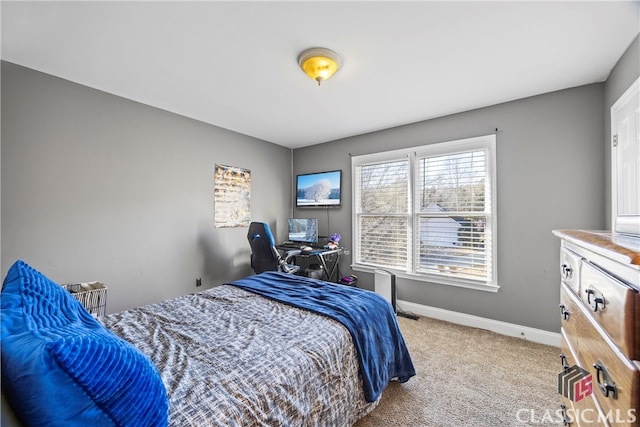 view of carpeted bedroom