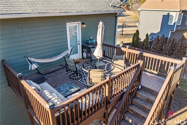 view of wooden terrace