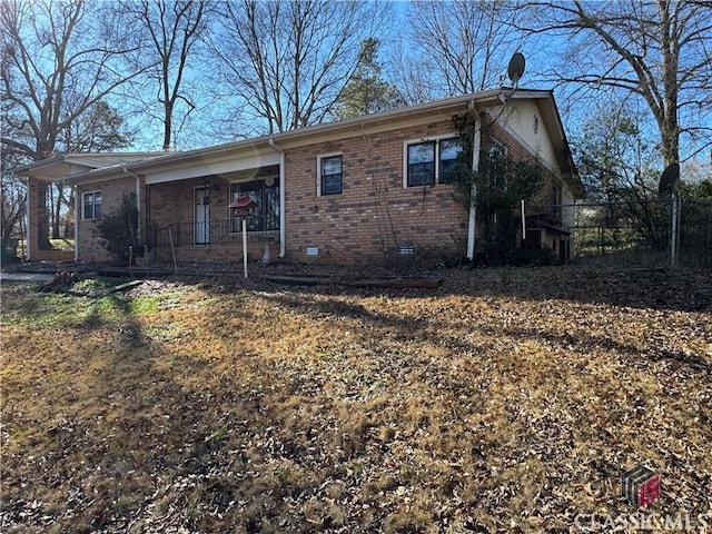 exterior space with a porch