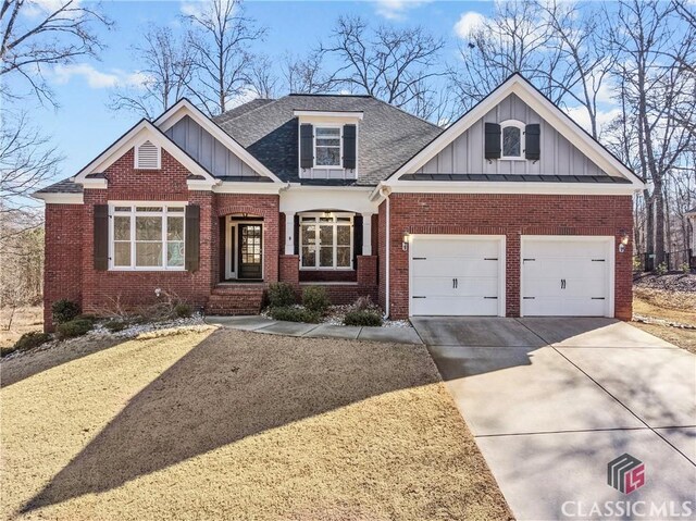 craftsman-style house with a garage