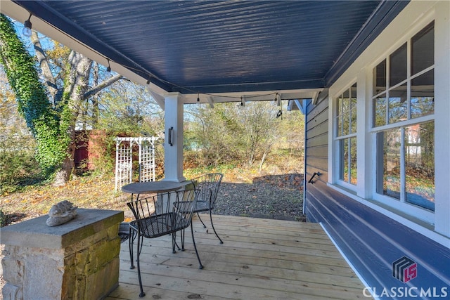 view of wooden deck